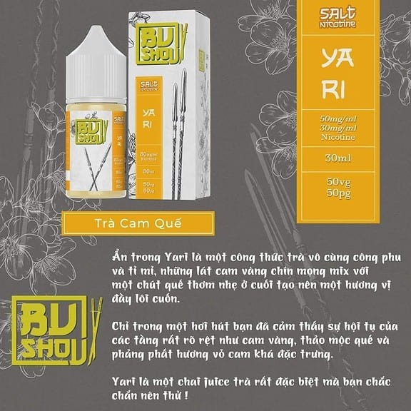 Bushou Trà Cam Quế Lạnh 50mg