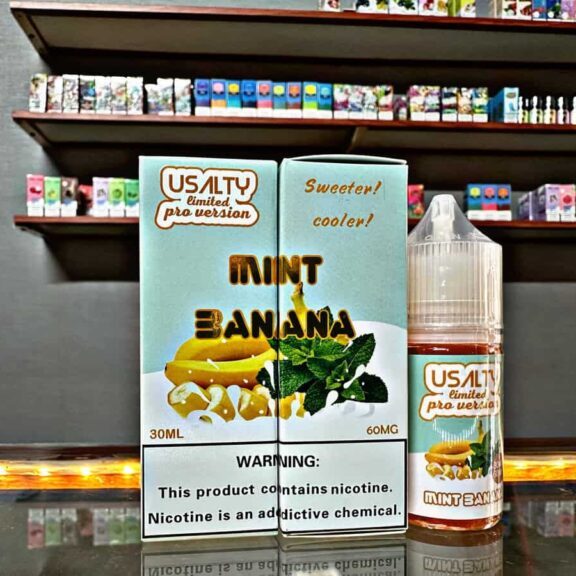 Tinh dầu usaty limidted 46-60 MG vị chuối bạc hà lạnh