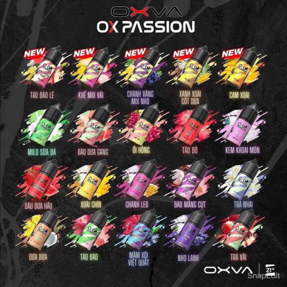 Oxva Pasion Juice salnic 38mg- Vape Pod Hà Nội Chính Hãng Giá Rẻ